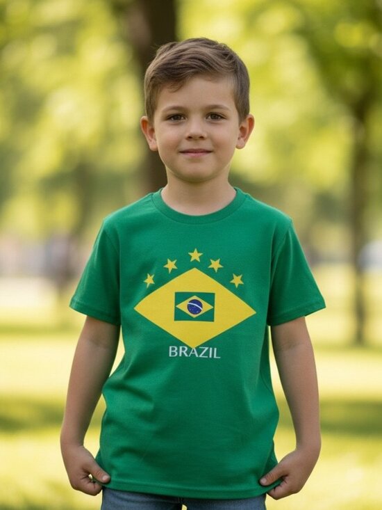 Brazilian Other - Vintage FIFA World Cup Soccer T-Shirt Y2K Tee Retro Football BRAZIL YOUTH S